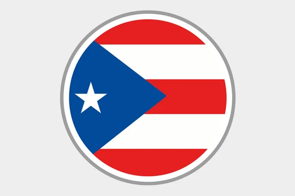 3D Isometrisk flagga Illustration av landet av Puerto Rico — Stockfoto