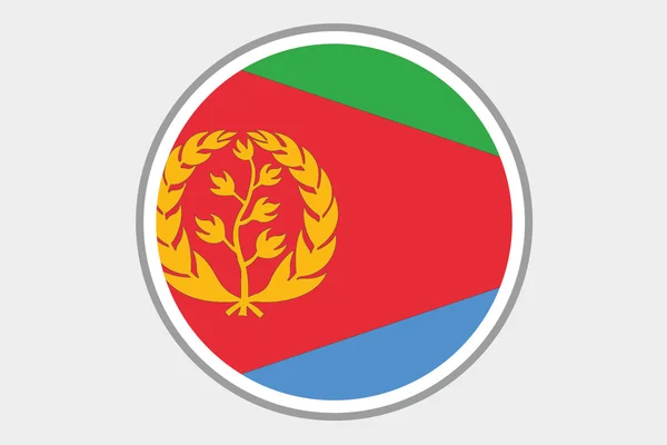 3D Isometric Flag Illustration of the country of Eritrea — Stock Photo, Image