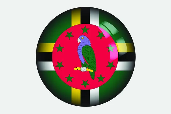 3D Isometrisk flagga Illustration av landet av Dominica — Stockfoto
