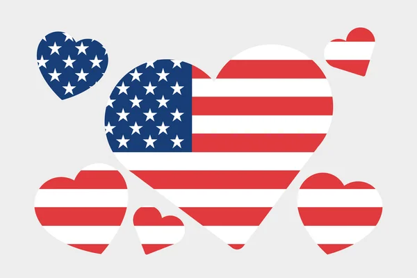3D Isometrische illustratie van de vlag van het land van de Verenigde Staten o — Stockfoto