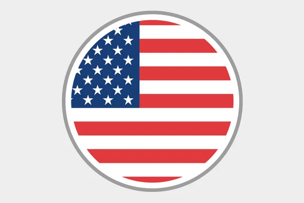 3D Izometrické ilustrace vlajka země Spojených států o — Stock fotografie