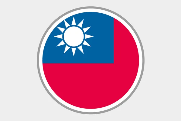 Drapeau ionique 3D Illustration du pays de Taiwan — Photo