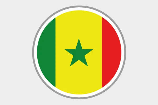 Drapeau ionique 3D Illustration du pays du Sénégal — Photo