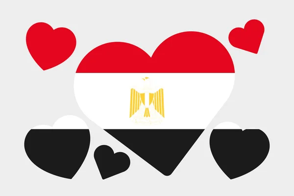 3D Ізометричні ілюстрація прапор країни Єгипту — стокове фото