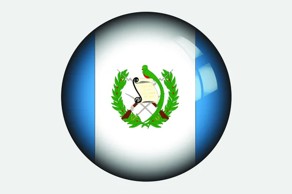 Guatemala ülke 3D izometrik bayrağı çizimi — Stok fotoğraf