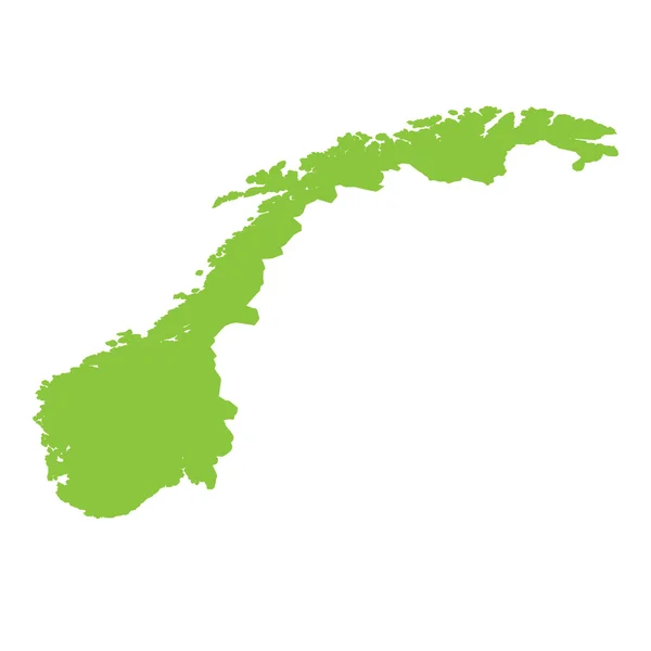 Map of the country of Norway — Stock Photo, Image