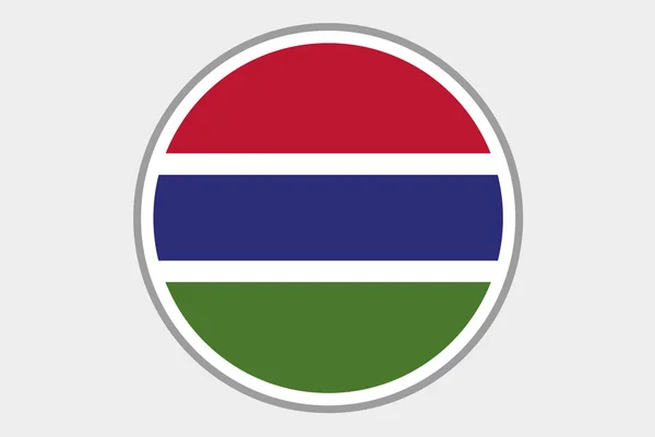 3D Isometric Flag Illustration of the country of Gambia — Stock Photo, Image
