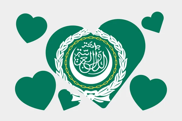 3D Isometrisk Flag Illustration af landet i Den Arabiske Liga - Stock-foto