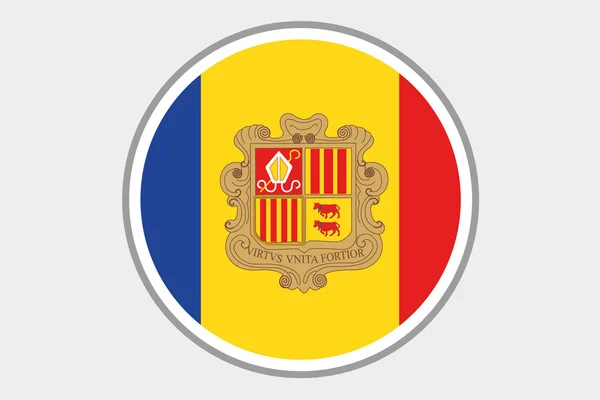 3D Isometrisk flagga Illustration av landet av Andorra — Stockfoto