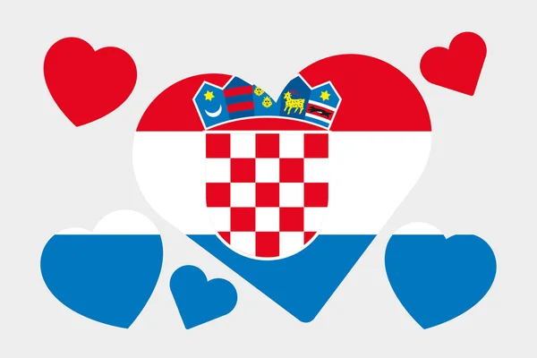 3D Isometrisk flagga Illustration av landet Kroatien — Stockfoto