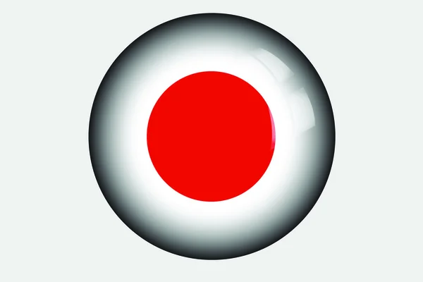 3D-s izometrikus zászló illusztrációja az ország Japán — Stock Fotó