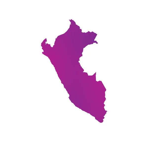 Mappa del paese del Perù — Foto Stock