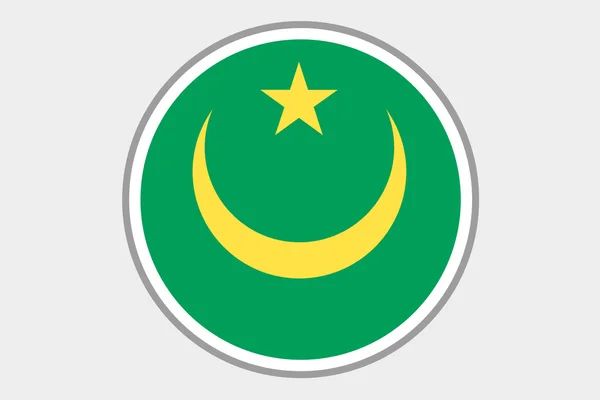 3D ισομετρική απεικόνιση της σημαίας της χώρας της Μαυριτανίας — Φωτογραφία Αρχείου