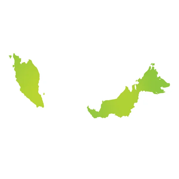 Kaart van het land van Maleisië — Stockfoto