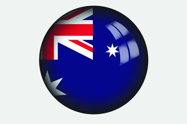 Иллюстрация 3D изометрического флага Австралии — стоковое фото