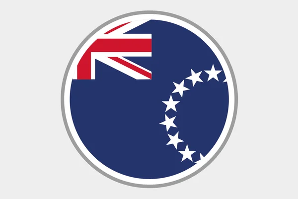3D Isometrisk flagga Illustration av landet av Cooköarna — Stockfoto