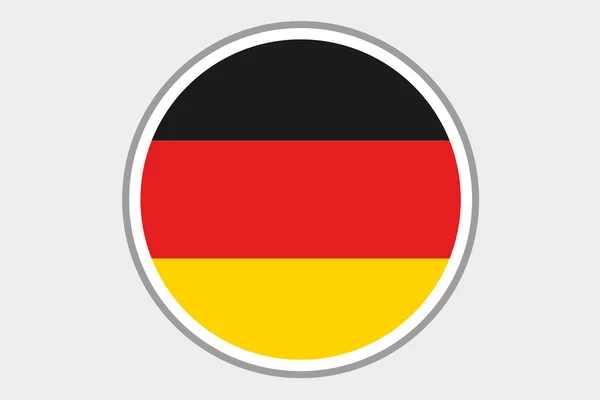 3D isometrische Flaggendarstellung des Landes Deutschland — Stockfoto