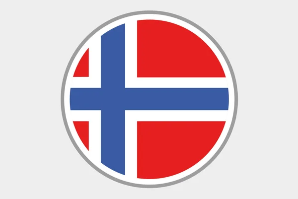 3D isometrische Flaggendarstellung des Landes Norwegen — Stockfoto
