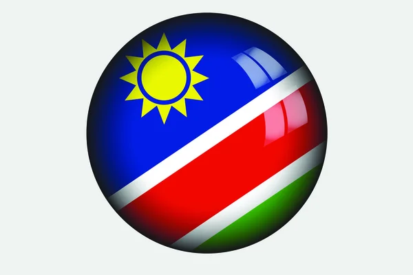 ナミビアの 3 d アイソ メトリック旗イラスト — ストック写真