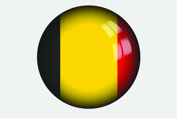 3D ισομετρική απεικόνιση της σημαίας της χώρας του Βελγίου — Φωτογραφία Αρχείου