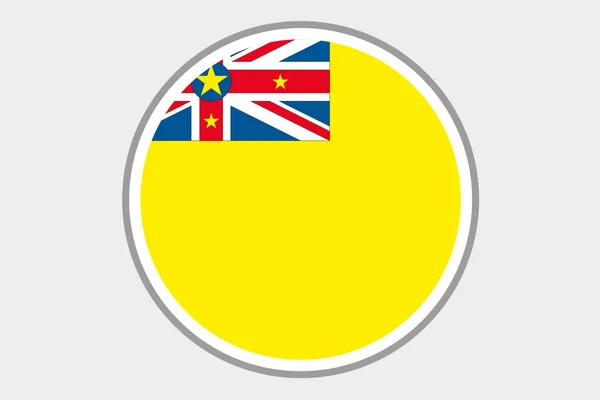 3D Ізометричні ілюстрація прапор країни Ніуе — стокове фото