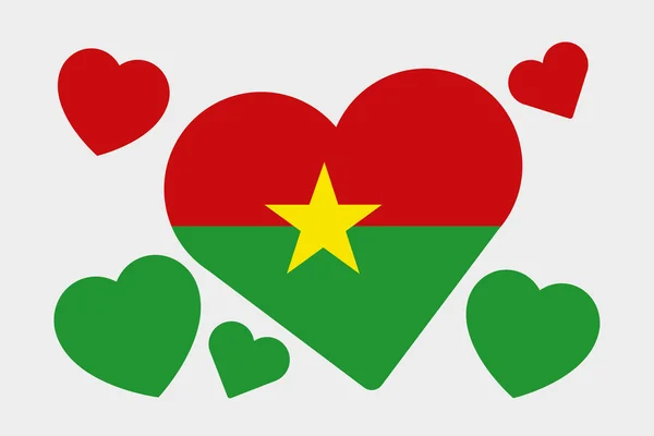 Ilustración de la bandera isométrica 3D del país de Burkina Faso — Foto de Stock