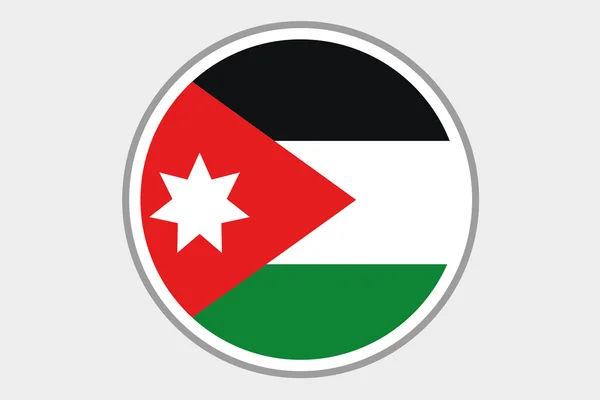 Jordan ülke 3D izometrik bayrağı çizimi — Stok fotoğraf