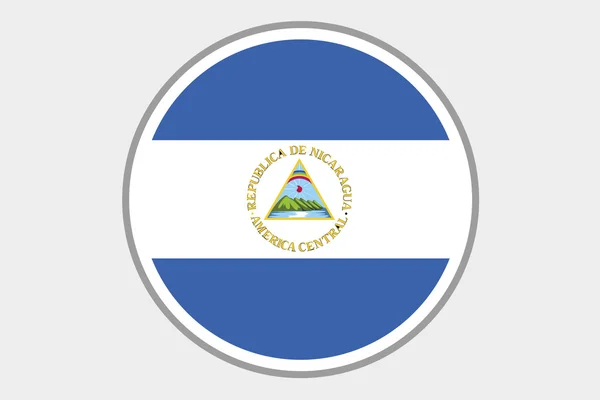 Drapeau ionique 3D Illustration du pays du Nicaragua — Photo