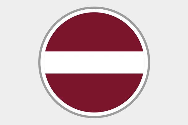 Bandera isométrica 3D Ilustración del país de Letonia — Foto de Stock