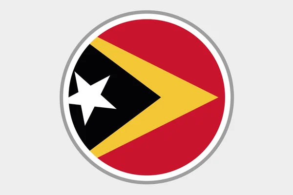 3D Isometrische vlag illustratie van het land van Oost-Timor — Stockfoto