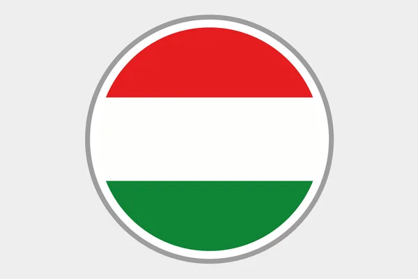 3D Isometric Flag Illustration of the country of Hungary — Stock Photo, Image