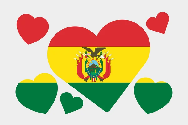 ボリビアの国の 3 d アイソ メトリック旗イラスト — ストック写真