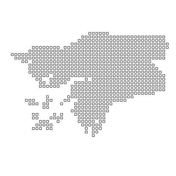 Mappa del paese di Guinea Bissau — Foto Stock