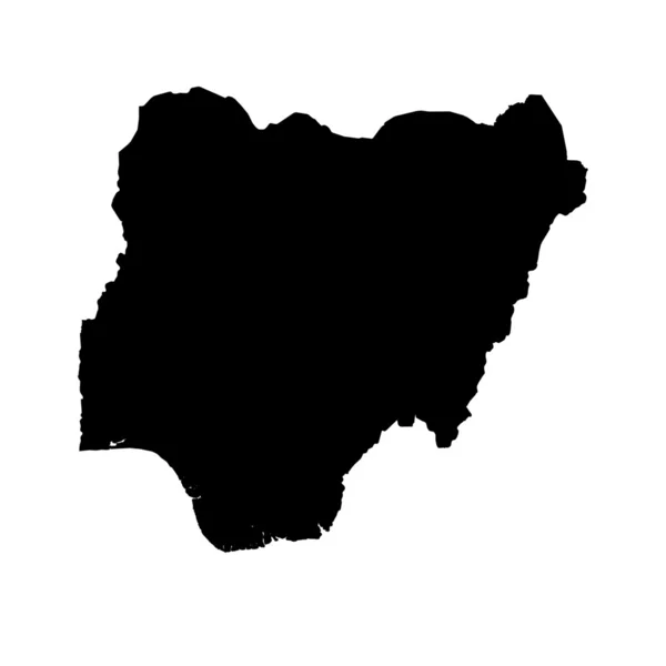 Map of the country of Nigeria — Stock Photo, Image