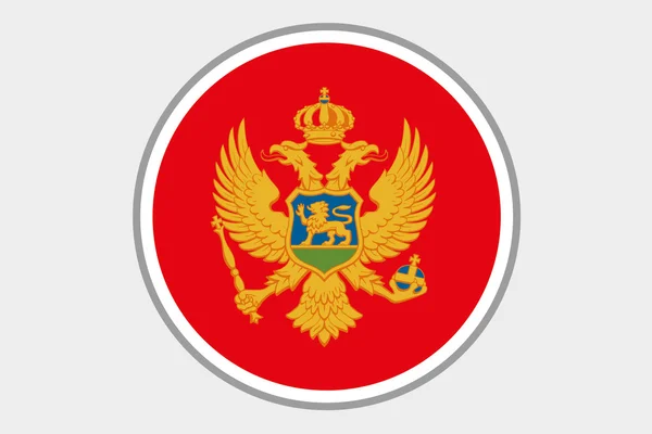 Иллюстрация трехмерного изометрического флага Черногории — стоковое фото