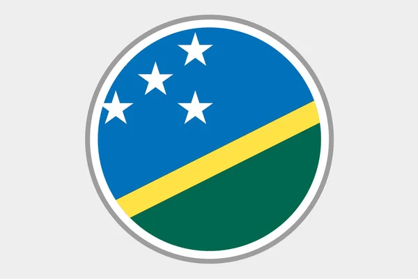 3D isometrische Flaggendarstellung des Landes der Salomonen — Stockfoto