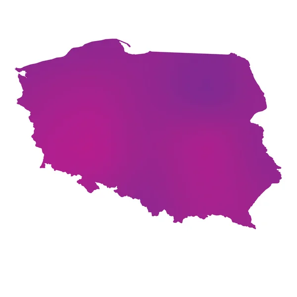 Карта країни Польщі — стокове фото