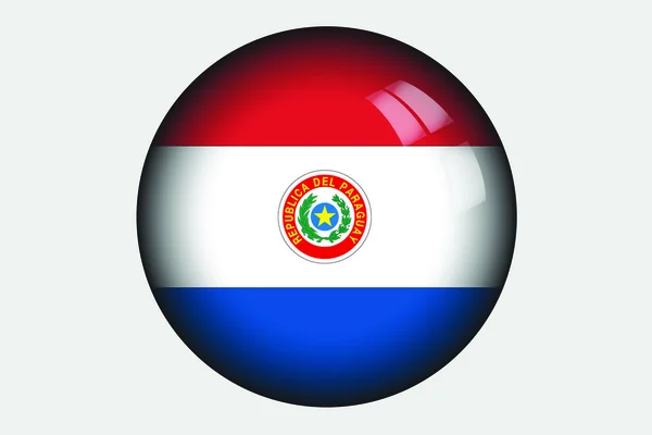 Bandeira Isométrica 3D Ilustração do país do Paraguai — Fotografia de Stock