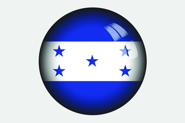 Bandeira Isométrica 3D Ilustração do país de Honduras — Fotografia de Stock
