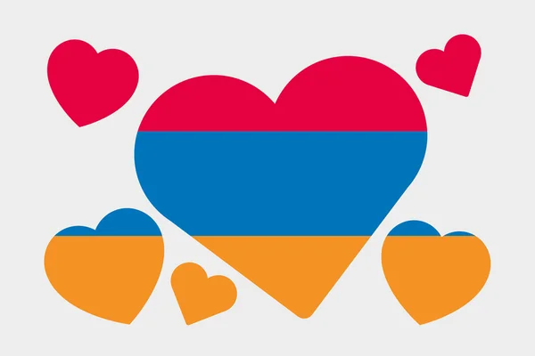 3D Isometrisk flagga Illustration av landet av Armenien — Stockfoto