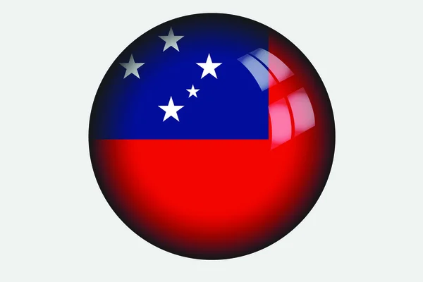 3D Isometrisk flagga Illustration av landet av västra Samoa — Stockfoto