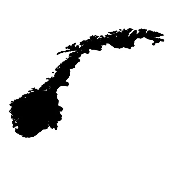 Mapa del país de Noruega — Foto de Stock