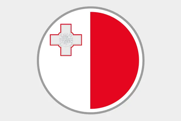 3D Isomric Flag Illustrazione del paese di Malta — Foto Stock