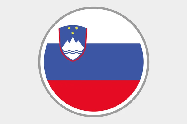 3D Isometric Flag Illustration of the country of Slovenia — Stock Photo, Image