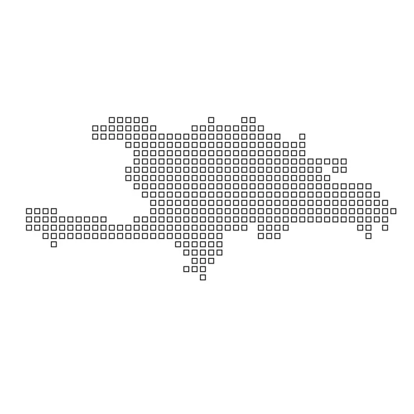 Karta över landet av Dominikanska Republiken — Stockfoto