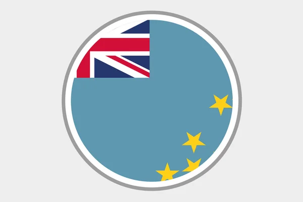Иллюстрация трехмерного изометрического флага страны Тавалу — стоковое фото