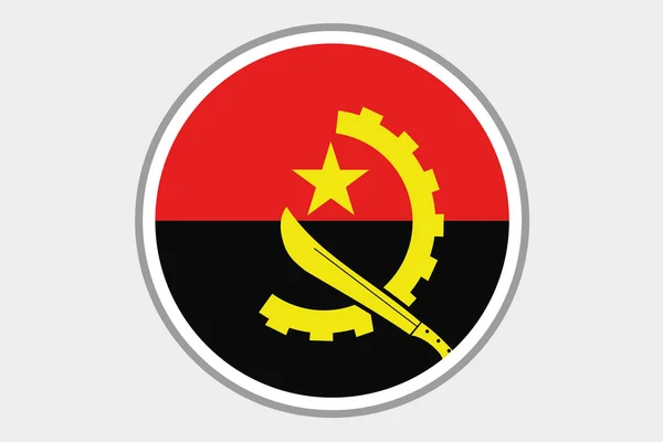3D Isometrisk flagga Illustration av landet av Angola — Stockfoto