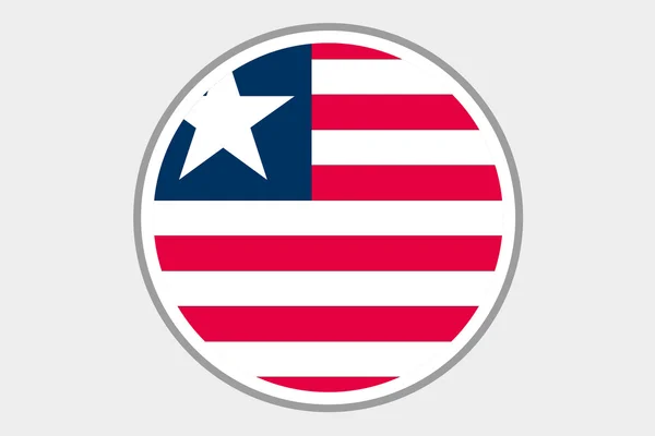 Иллюстрация трехмерного изометрического флага Либерии — стоковое фото