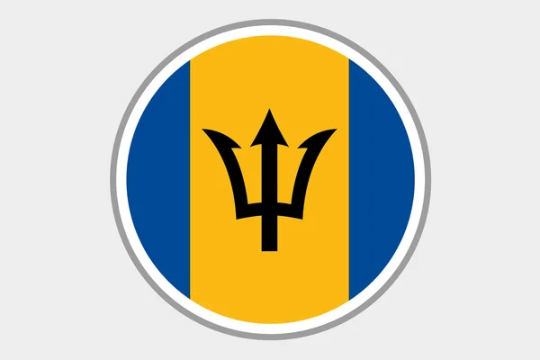 Ilustración de la bandera isométrica 3D del país de Barbados — Foto de Stock