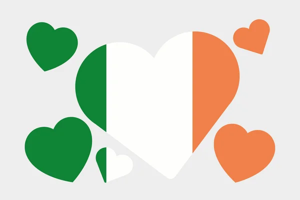 Bandeira Isométrica 3D Ilustração do país da Irlanda — Fotografia de Stock